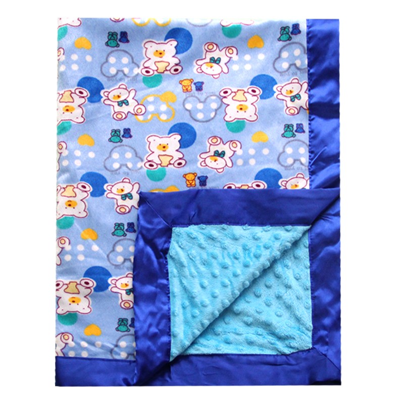 Newborn Baby Blankets Warm Fleece Thermal Soft Stroller Sleep Cover Cartoon Beanie Infant Bedding Sw