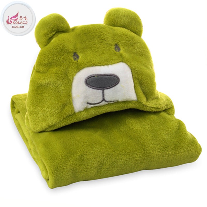 Super Soft Flannel Fleece Embroidery Customized cute baby blanket