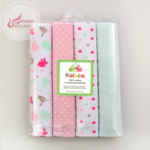 Unisex cotton flannel baby receivingflan
