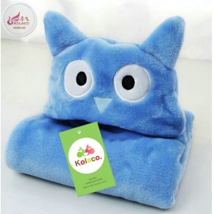 Cute animals cotton hooded baby blanket 