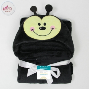 Cute animals cotton hooded baby blanket 