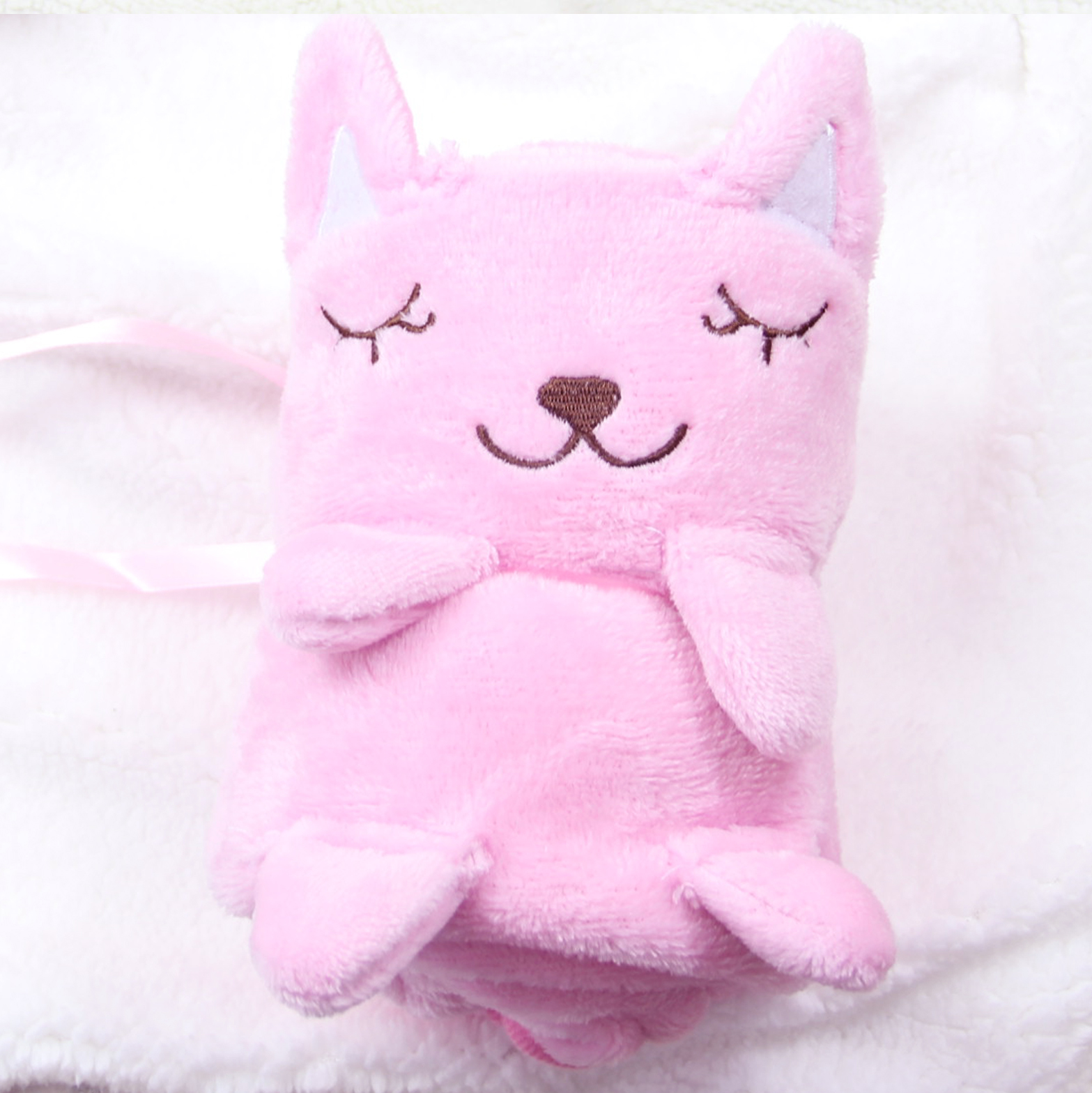 Cute Cartoon Embroidered Rabbit Roll Sherpa Blanket Baby Blanket TV Blanket(图5)